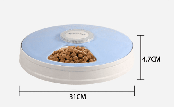 4PAWslife 6 Grids Pet Timing Feeder with Voice Recorder