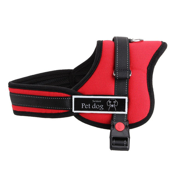 Dog Adjustable Vest Harness Walk Collar Chest Strap Vest - Red